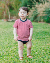 Load image into Gallery viewer, Avery Diaper Set- Red Stripe and Navy
