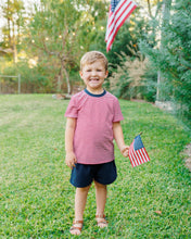 Load image into Gallery viewer, Avery Short Set- Red Stripe and Navy
