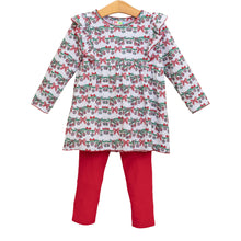 Load image into Gallery viewer, Bows &amp; Baubles Christmas Flutter Pants Set
