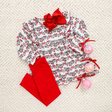 Load image into Gallery viewer, Bows &amp; Baubles Christmas Flutter Pants Set
