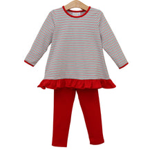 Load image into Gallery viewer, Christmas Candy Stripe Ava Pants Set
