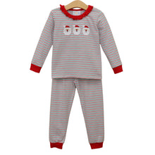 Load image into Gallery viewer, Christmas Candy Stripe Santa Ruffle Set
