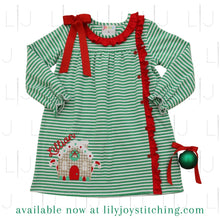 Load image into Gallery viewer, Christmas Cottage Ruffle Bloomer Set
