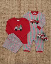 Load image into Gallery viewer, Festive Firetruck Pants Set
