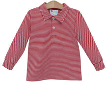 Load image into Gallery viewer, Michael Polo LS- Red Stripe
