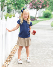 Load image into Gallery viewer, Peter Pan Collar Top- Navy
