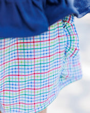 Load image into Gallery viewer, Primary Plaid Apple Ruffle Short Set
