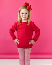 Load image into Gallery viewer, Pullover Fleece Sweatshirt- Red
