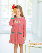 Load image into Gallery viewer, Santa's Sweet Helpers Ruffle Pocket Dress
