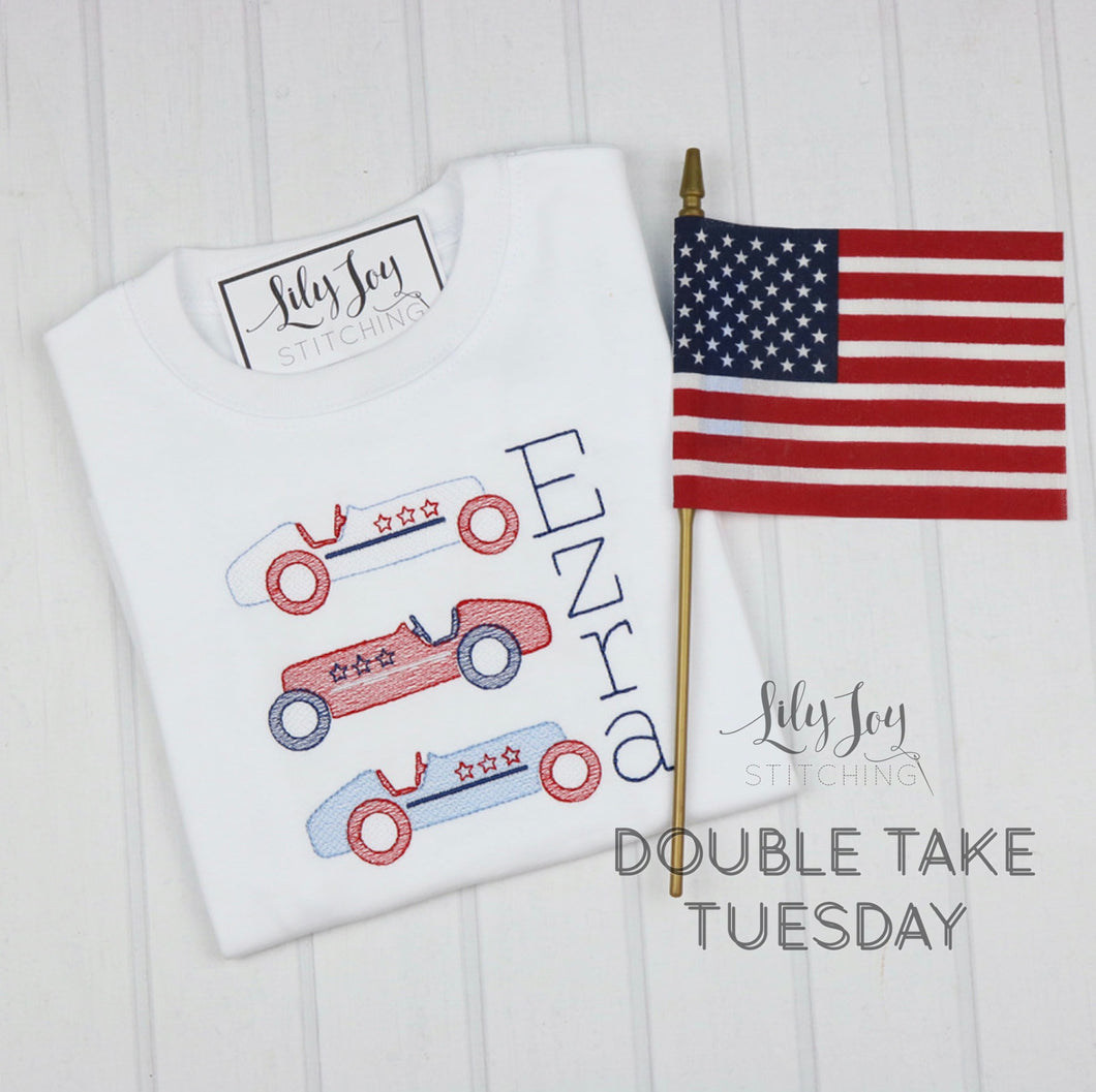 RWB Race Car Tee- Double Take Tuesday