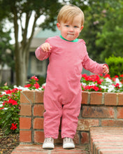 Load image into Gallery viewer, Thomas Romper- Red Stripe &amp; Green
