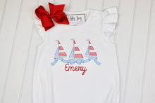 Load image into Gallery viewer, Patriotic White Flutter Sleeve Tee(Multiple Design Options)
