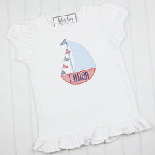 Load image into Gallery viewer, Scalloped Sailboat Ruffle Tee (2 Colorways)

