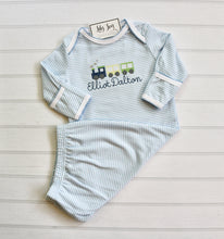 Load image into Gallery viewer, Blue Striped Infant Gown
