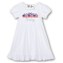 Load image into Gallery viewer, Bow Flag Trio Ruffle Dress
