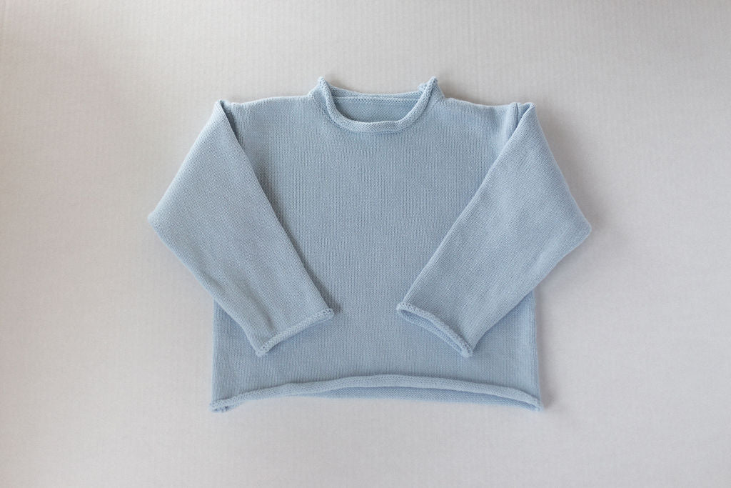 Blue Roll Neck Sweater FALL PRE-ORDER
