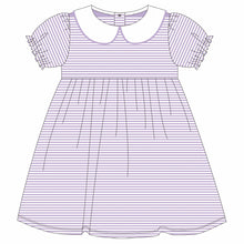 Load image into Gallery viewer, Rainbow Popsicles Striped Dress with Name on Collar
