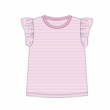 Load image into Gallery viewer, Flutter Sleeve Striped Tee
