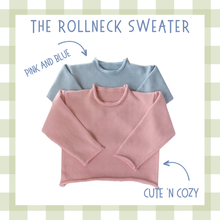 Load image into Gallery viewer, Blue Roll Neck Sweater FALL PRE-ORDER
